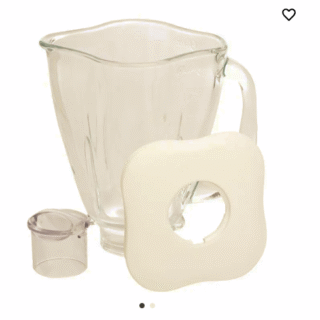 Vaso de vidrio Oster® tipo trébol con tapa