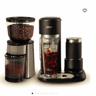 Kit Cafetera latte Oster® con espumador BVSTDC02B y Molinillo de café Oster® con 18 ajustes BVSTBMH23