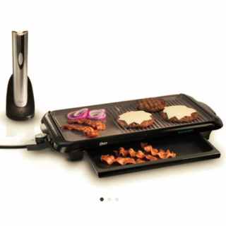 Kit Parrilla eléctrica Oster® Bioceramic® CKSTGR5085 y Descorchador eléctrico Oster® 4207