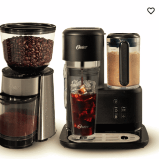 Kit Cafetera frappé Oster® con licuadora BVSTDC03B y Molinillo de café Oster® con 18 ajustes BVSTBMH23