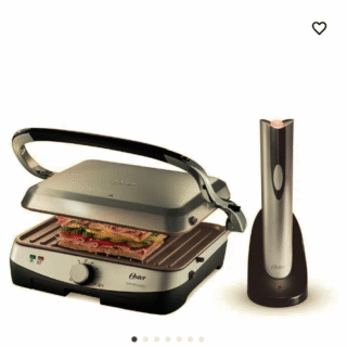 Kit Parrilla y panini Oster® revestimiento Bioceramic® CKSTPA4881 y Descorchador eléctrico Oster® 4207