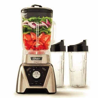 Kit Licuadora Xpert Series™ niquelada con control de textura y un Blend-N-Go BLST3BCPG y Vaso portátil Blend-N-Go de Tritan® BLST3ABNG011