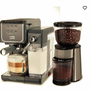 Kit Cafetera Oster® PrimaLatte™ Touch BVSTEM6801M y Molinillo de café Oster® con 18 ajustes