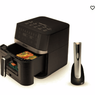 Kit Oster® Freidora de Aire Digital, 6L de Capacidad, 10 Programas Automáticos, CKSTAF60WDDF y Descorchador Eléctrico Oster® 4207