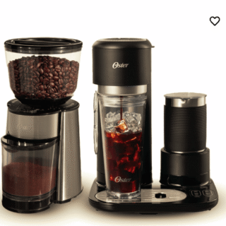Kit Cafetera latte Oster® con espumador BVSTDC02B y Molinillo de café Oster® con 18 ajustes BVSTBMH23