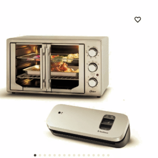 Kit Horno Oster® extra grande puertas estilo francés con freidora de aireTSSTTVFDMAFNS y Sellador al vacío Compacto FoodSaver® VS1190X01