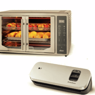 Kit Horno digital con freidora de aire 42L y puertas francesas TSSTTVFDDAFNS y Sellador al vacío Compacto FoodSaver® VS1190X01