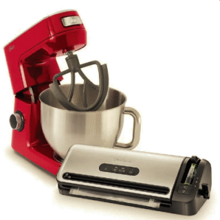 Kit Sellador al vacío FoodSaver® FFS017X01 y Batidora planetaria Oster® con tazón de gran capacidad y potente motor FPSTSMPL3R