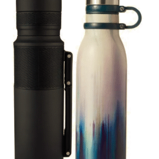 Kit Botella Termal Contigo Matterhorn Merlot Airbrush 591 ml y Termo Contigo Black 1200ml