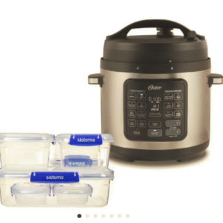 Kit Oster® Multiolla Turbo, 5.7L con 14 Funciones DiamondForce CKSTPCECT57DF y Pack Herméticos Sistema® Klip it Plus 6 unidades